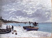 Claude Monet The Beach at Sainte-Adresse Spain oil painting reproduction
